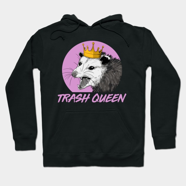 Opossum Queen Hoodie by taillesscat